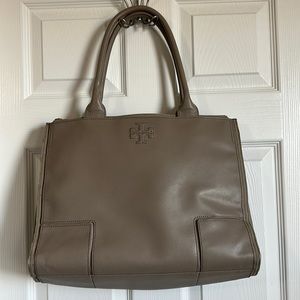 Tory Burch Ella Canvas Leather Tote